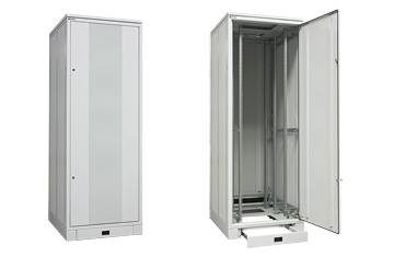 Szafa SZB SE 42 U, 800x1000 mm, kolor RAL 7035, drzwi przednie, drzwi tylne i os�ony boczne z perforacj� typu A o prze�wicie 30%