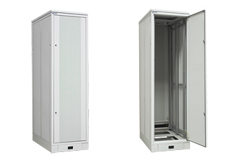 Szafa SZB SE 42 U, 600x1000 mm, kolor RAL 7035, drzwi przednie, drzwi tylne i os�ony boczne z perforacj� typu A o prze�wicie 30%