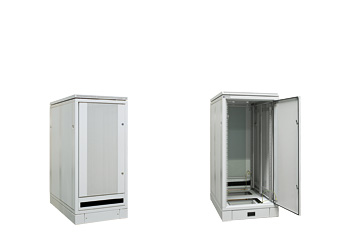 Szafa SZB SE 24 U, 600x1000 mm, kolor RAL 7035, drzwi przednie, drzwi tylne i os�ony boczne z perforacj� typu A o prze�wicie 30%