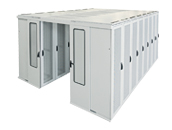Przyk�adowe wykonanie serwerowni ZPAS Data Center sk�adaj�cej si� z 16 szaf SZB SE 47 U, 600x1000 mm